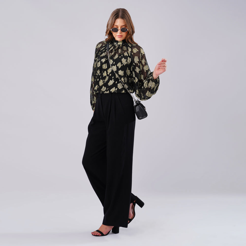 Noir Gold Luxe Top