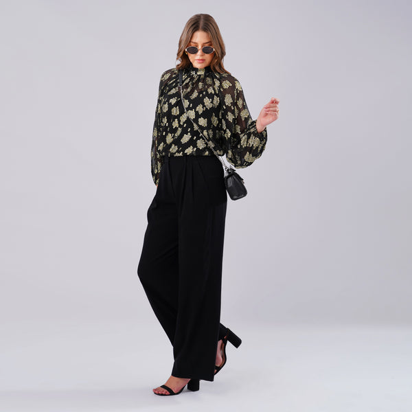 Noir Gold Luxe Top