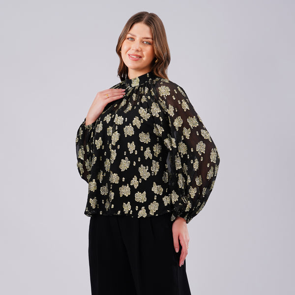 Noir Gold Luxe Top