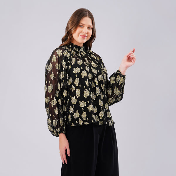 Noir Gold Luxe Top