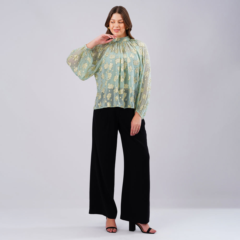 Mint Gold Aura Top