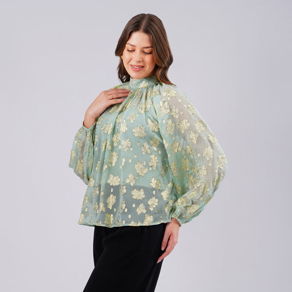 Mint Gold Aura Top