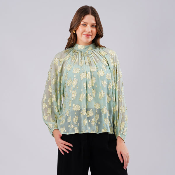 Mint Gold Aura Top