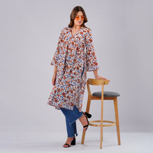 Rust Flora Everyday Kurti