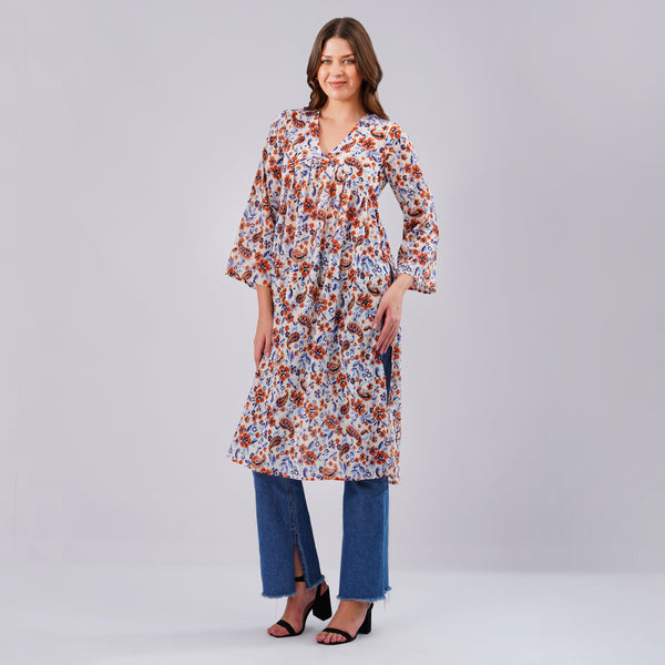 Rust Flora Everyday Kurti
