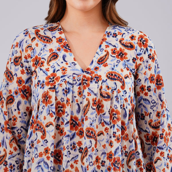 Rust Flora Everyday Kurti