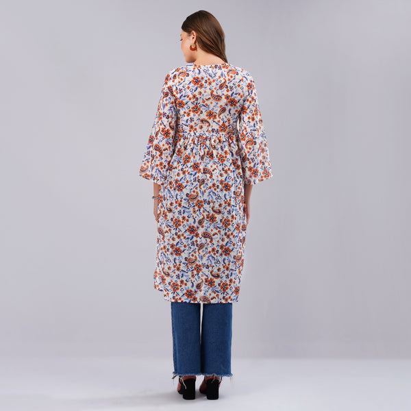 Rust Flora Everyday Kurti