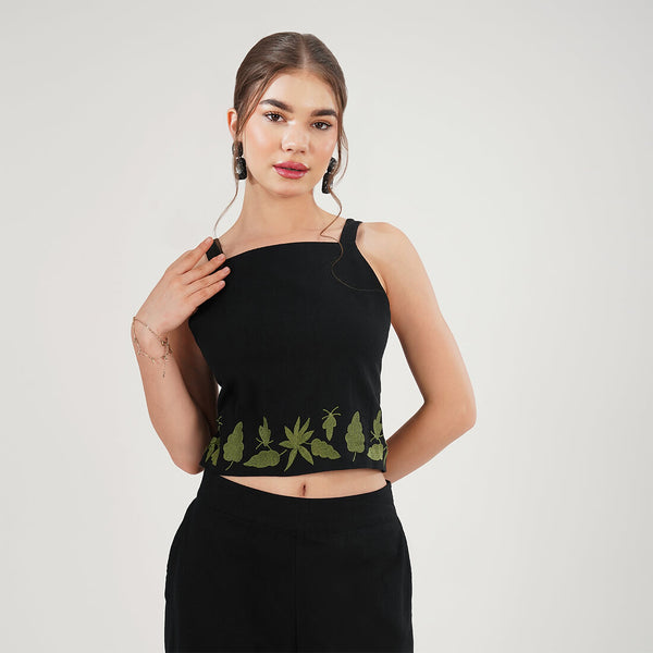 Botanic Charm Co-ord Set (Black)