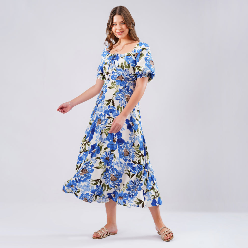Sapphire Bloom Dress