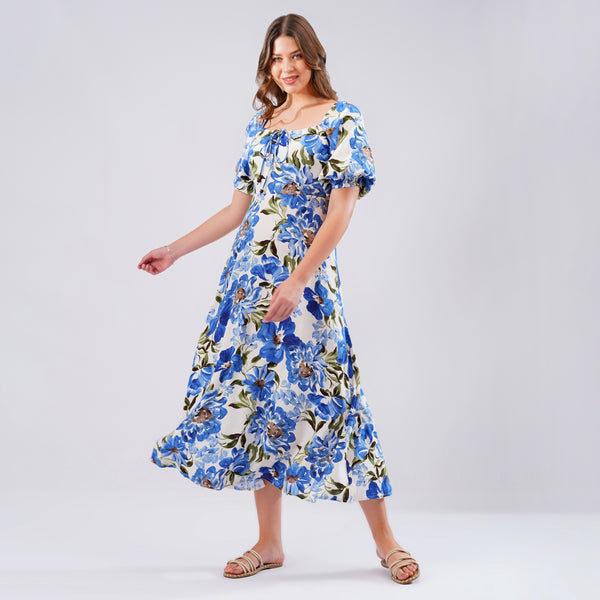 Sapphire Bloom Dress