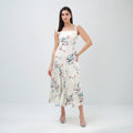 Ivory Blossom Midi Dress