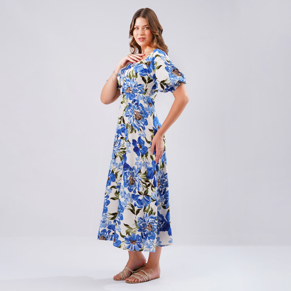 Sapphire Bloom Dress