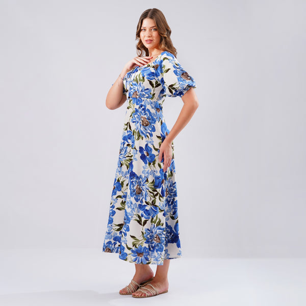 Sapphire Bloom Dress