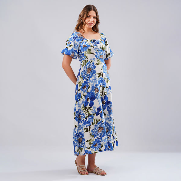 Sapphire Bloom Dress