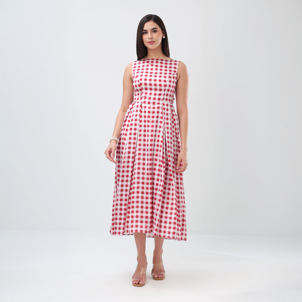 Gingham Bloom Dress