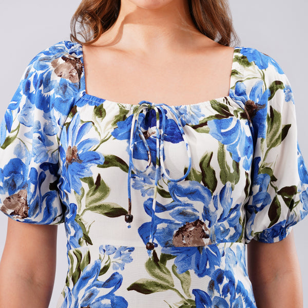 Sapphire Bloom Dress