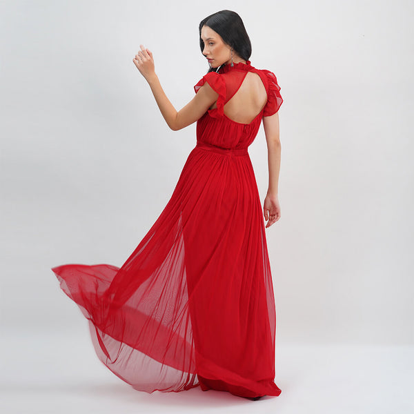 Scarlet Charm Maxi Dress