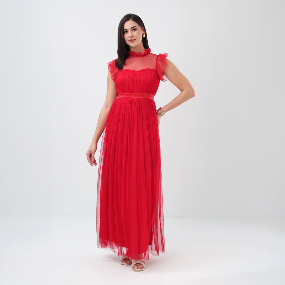 Scarlet Charm Maxi Dress