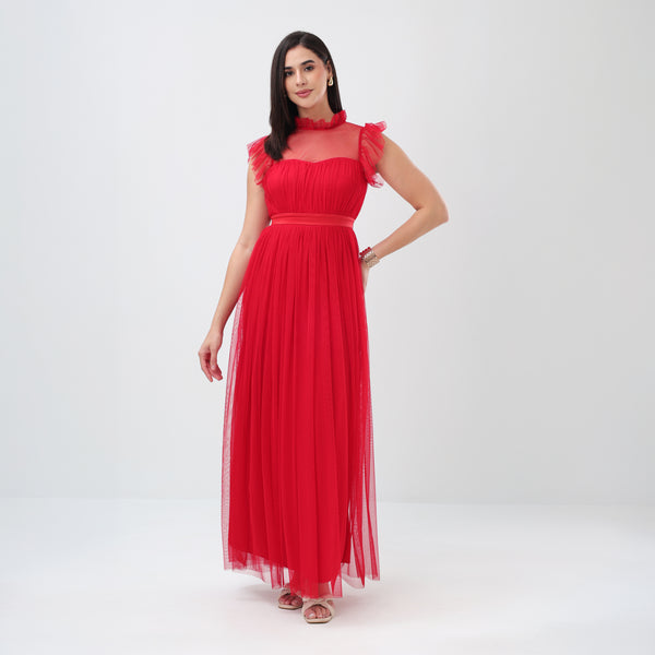 Scarlet Charm Maxi Dress