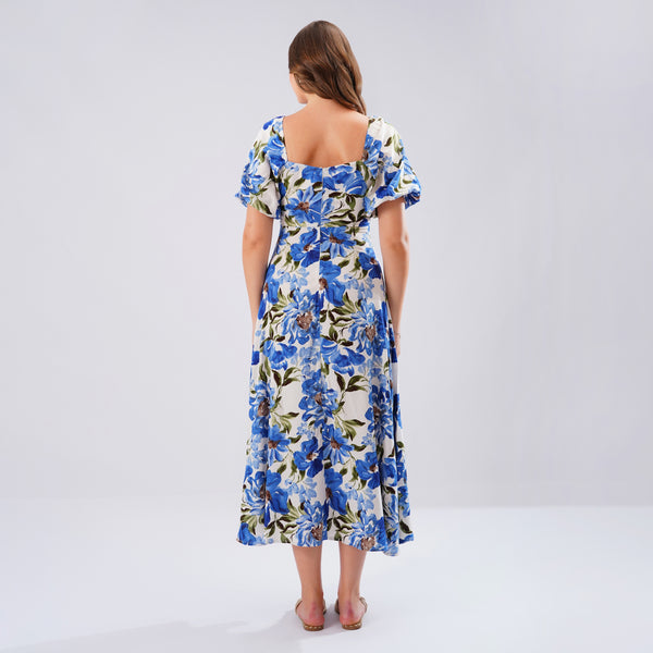 Sapphire Bloom Dress