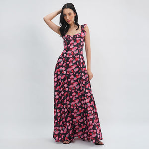 Midnight Petals Maxi Dress