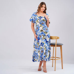 Sapphire Bloom Dress