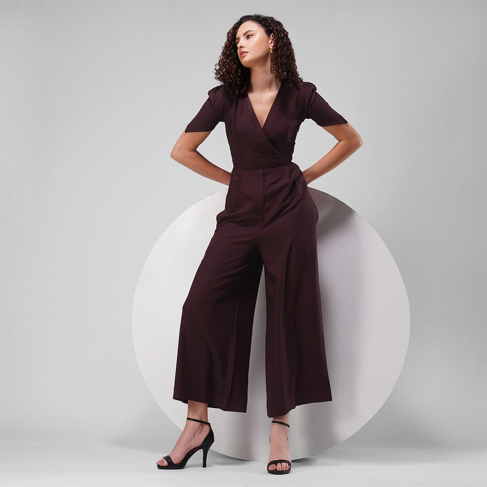 Plum Power Jumpsuit (Wine)