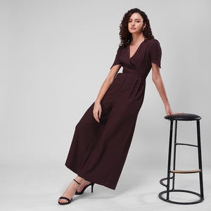 Plum Power Jumpsuit (Wine)