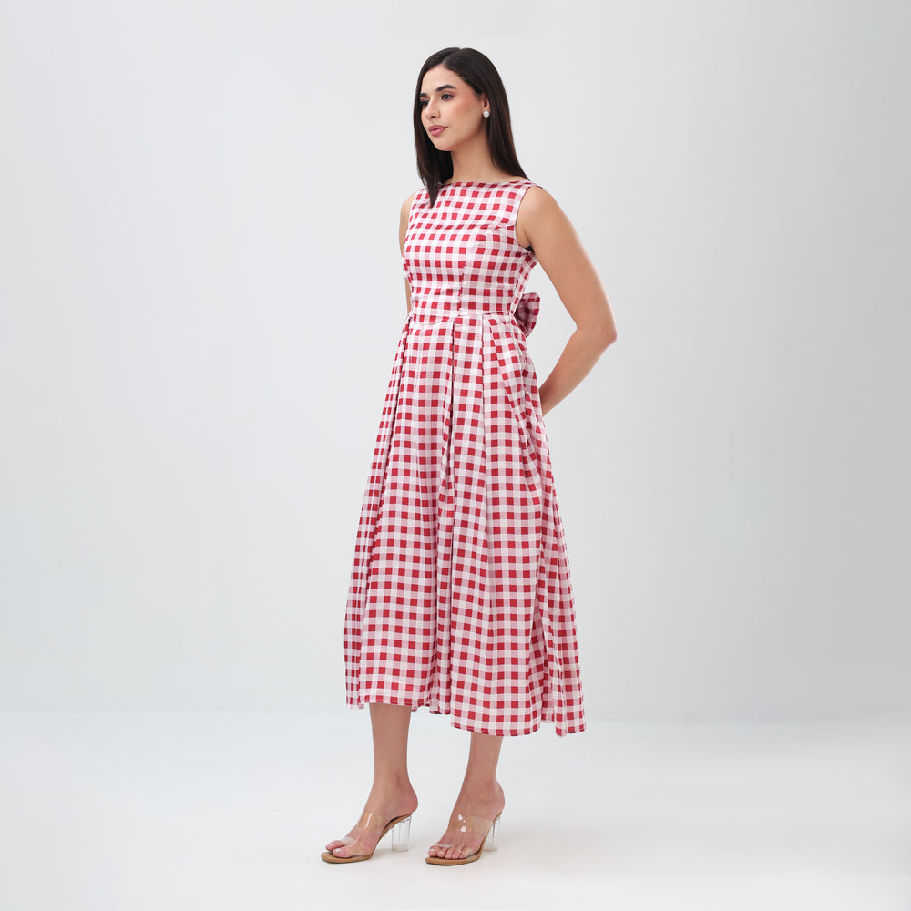 Gingham Bloom Dress