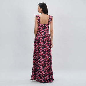 Midnight Petals Maxi Dress