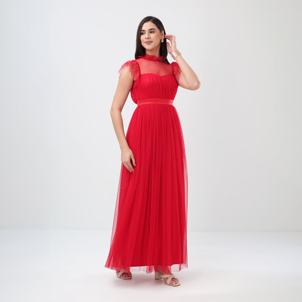 Scarlet Charm Maxi Dress