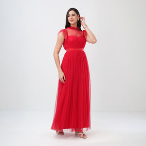 Scarlet Charm Maxi Dress