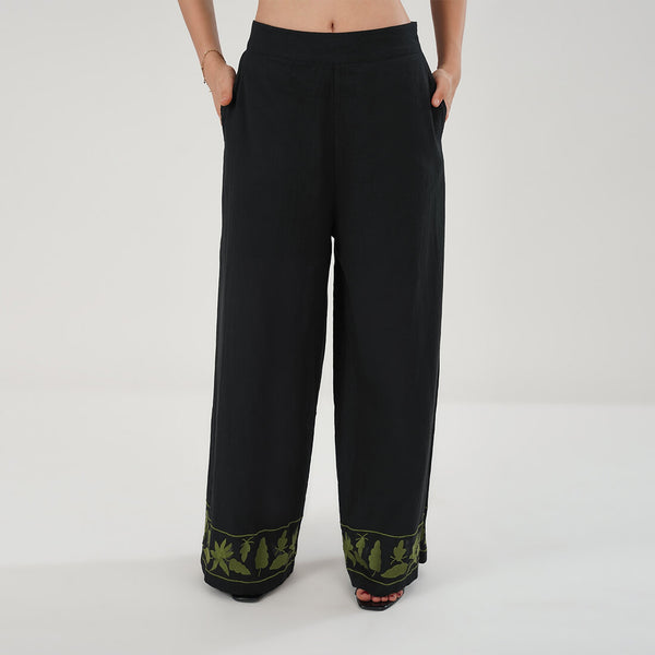 Botanic Charm Co-ord Set (Black)