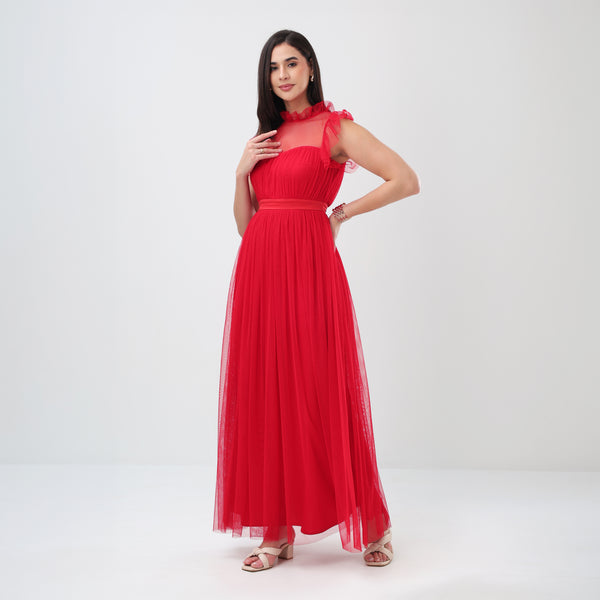 Scarlet Charm Maxi Dress