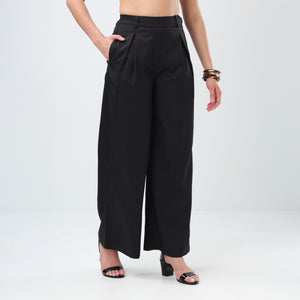 Signature Pleat Trousers (Black)