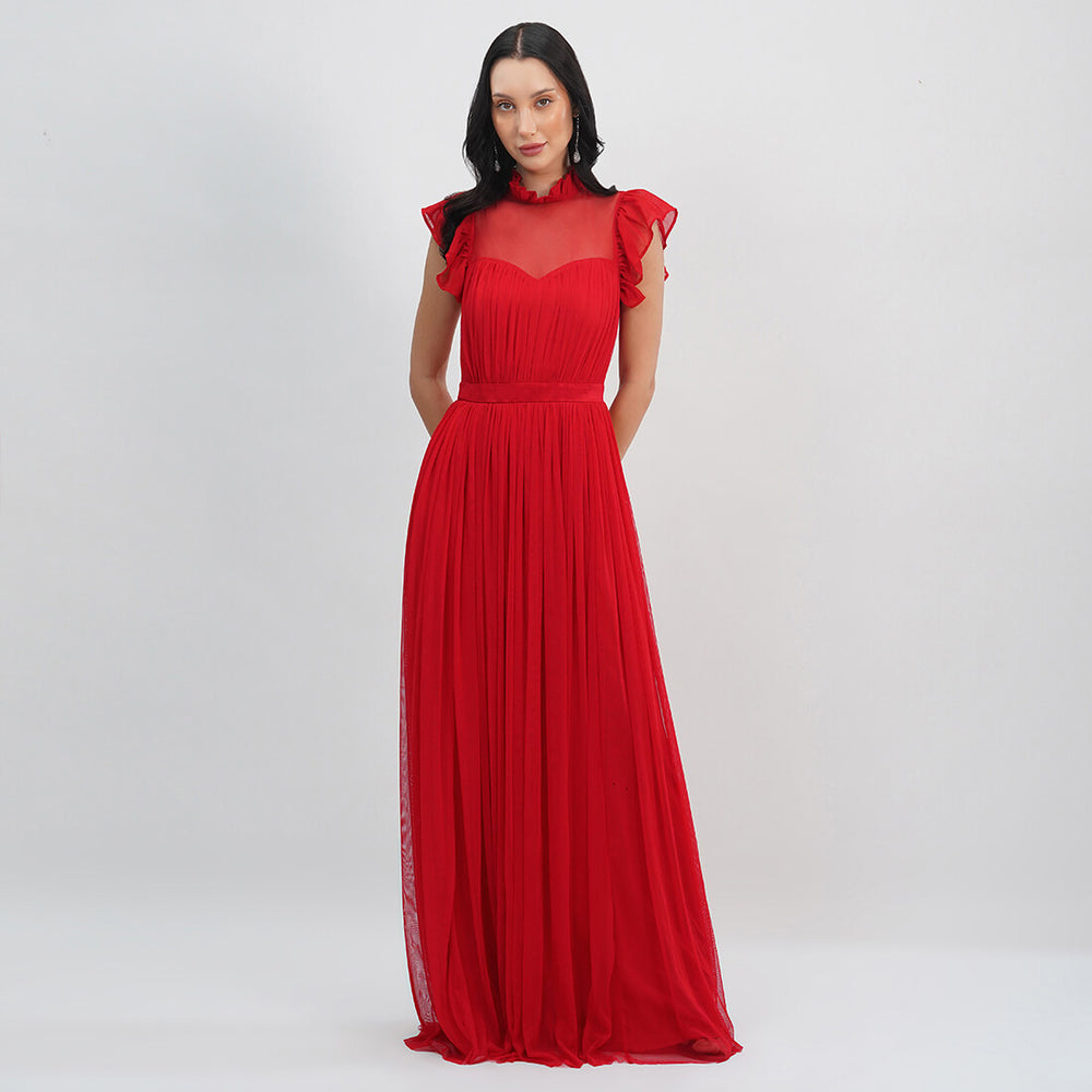 Scarlet Charm Maxi Dress