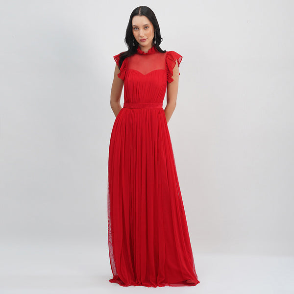 Scarlet Charm Maxi Dress