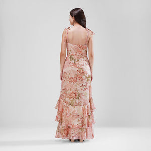 Blossom Layers Maxi Dress (Pastel floral)
