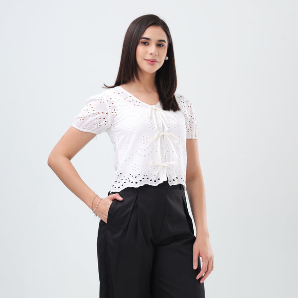 Eyelet Charm Top