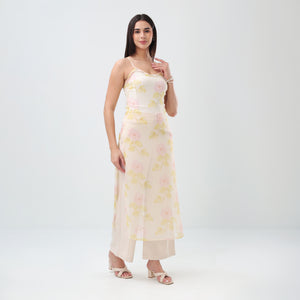 Daisy Veil Floral Kurti