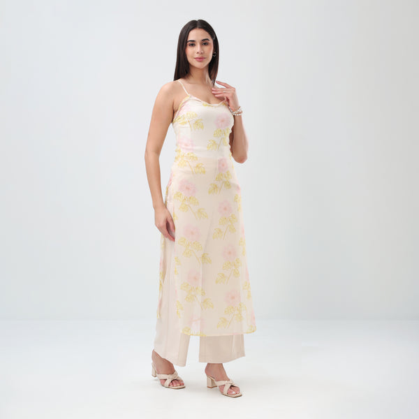 Daisy Veil Floral Kurti
