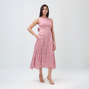 Gingham Bloom Dress