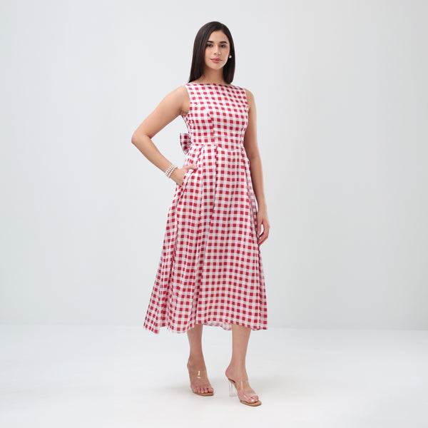 Gingham Bloom Dress