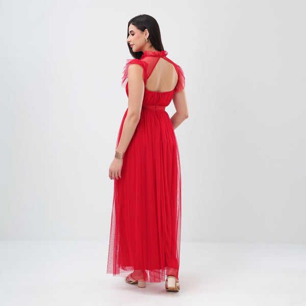 Scarlet Charm Maxi Dress