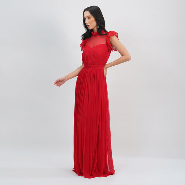 Scarlet Charm Maxi Dress