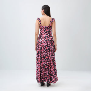 Midnight Petals Maxi Dress