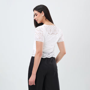 Eyelet Charm Top