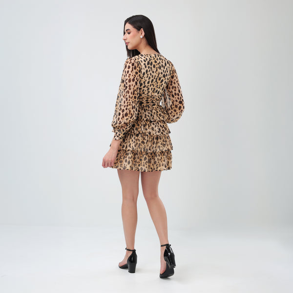 Leopard muse mini Dress