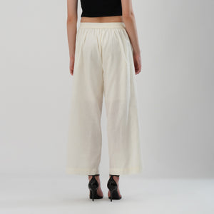 White Wide-Leg Pants