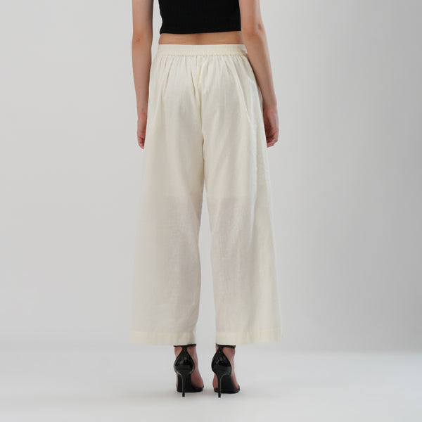 White Wide-Leg Pants